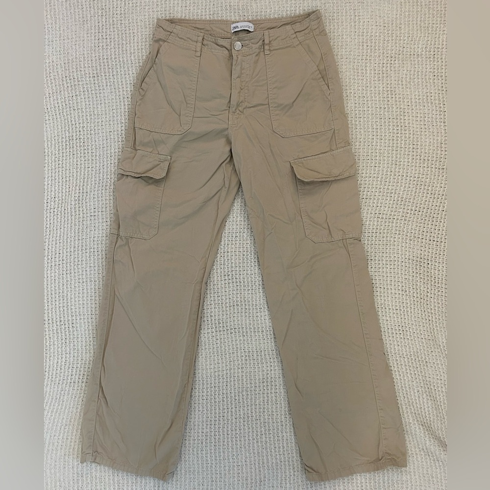 Zara Khaki Cargo Pants